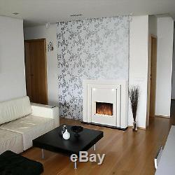 Electric Fire Fireplace Led Lights Free Standing White Inset Heater Mantelpiece