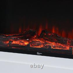 Electric Fire Inset Fireplace Heater 34/50 Inch Wall Mounted with Remote Flames