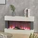 Electric Fire Wall Mounted 7 Led Flame Fireplace Surround Fire Suite Remote/wifi