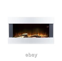 Electric Fire in White with LED Flames and Remote Control