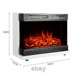 Electric Fireplace 900With1800W Mobile Fire Heater LED Flame Effect Remote Control