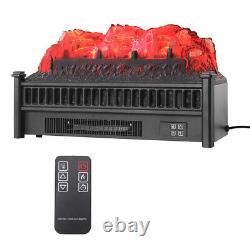 Electric Fireplace Artificial Log Mountain Fire Heater 1800W Remote Control UK