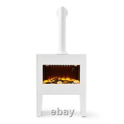 Electric Fireplace Black+Decker BXFH45006GB 1.8KW with Remote Control in White