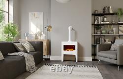Electric Fireplace Black+Decker BXFH45006GB 1.8KW with Remote Control in White