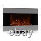 Electric Fireplace Fire Flame Effect Room Indoor Heating 2000 W LED Light Wall