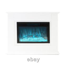 Electric Fireplace Fire Suite Wood Flame Effect Heater Stove LED Remote Control
