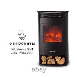 Electric Fireplace Space Heater Indoor Thermostat Stove 1900W Remote Timer Black