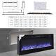 Electric Fireplace Wall-mounted Adjustable Heater Led Flame Remote Control Timer
