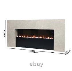 Electric Fireplace with LED Flames and Remote Control