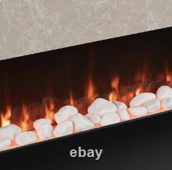 Electric Fireplace with LED Flames and Remote Control