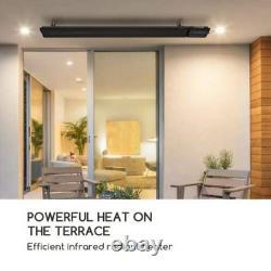 Electric Heater Infrared Bar 2400W, Wall/Ceiling Mount, Remote Control