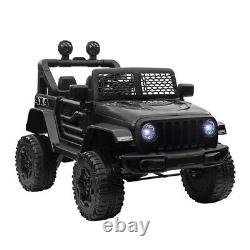 Electric Jeep Ride on Cars for Kids 12v off road truck Toy Remote Control Black