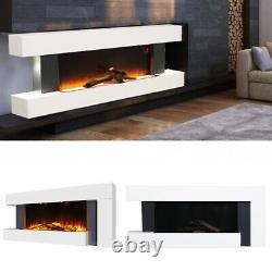 Electric LED Fireplace Insert/Wall Mounted Wall Inset Fire Surround Set Fireplac