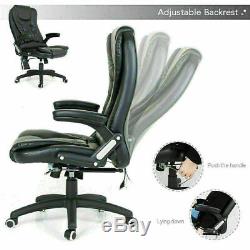 Electric Massage Executive Office Chair PU Leather Recliner With Remote Control