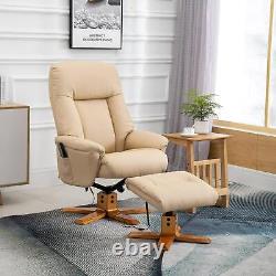 Electric Massage Recliner Chair with Ottoman Swivel Recliner with Remote Control