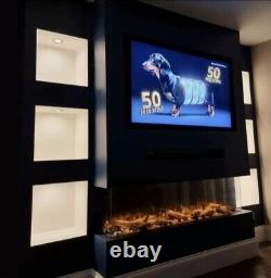 Electric Media Wall Fire A1500 60inch HD Panoramic 3/2/1sided glass