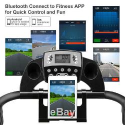 Electric Motorised Treadmill 12Programs BLUETOOTH APP With Heart Rate Monitor UK