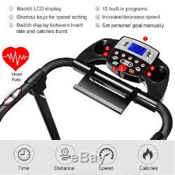 Electric Motorised Treadmill 12Programs BLUETOOTH APP With Heart Rate Monitor UK