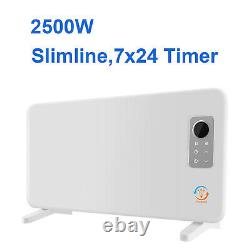 Electric Panel Heater Radiator Thermostat With Timer Wall Mounted Portable Slim