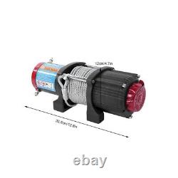 Electric Recovery Winch12v 4500lb-Heavy Duty Steel Cable, Car Boat Remote Control