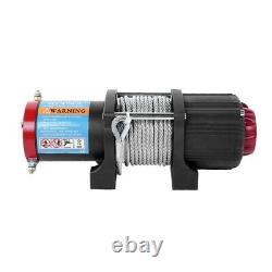 Electric Recovery Winch12v 4500lb-Heavy Duty Steel Cable, Car Boat Remote Control