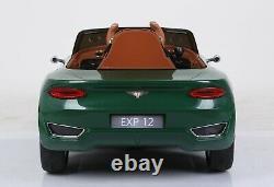 Electric Ride On Car Green Bentley Exp12 12v Kids Ride On Car & Remote Control