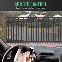 Electric Single Swing Gate Opener With Remote Control Automatic Kit 300KG Black
