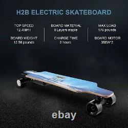 Electric Skateboard E-Longboard withRemote Control Blue 30km/h Adult Unisex DHL UK