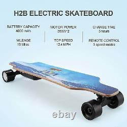 Electric Skateboard Longboard withRemote Control 350W Motor Adult Teen Gift 30km/h