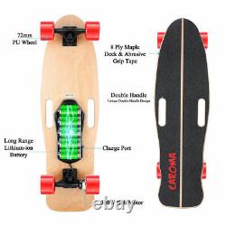 Electric Skateboard withRemote Control&Double Handles, 20KM/H 3-Speed E-Skateboard