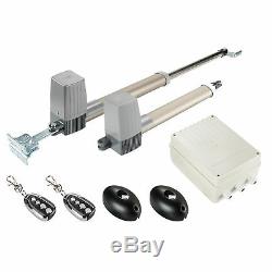 Electric Swing Gate Kit Opener Operator Double Arms Remote Control Door Gate