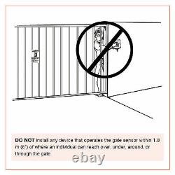 Electric Swing Gate Opener with Remote Control Complete Kit Single Arm Opener