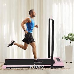Electric Treadmill Exercise Running Machine with Folding Handrail Remote Control