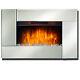 Electric Wall Fire Fireplace Mounted Stylish Mirror Glass Flicker Flame Heater