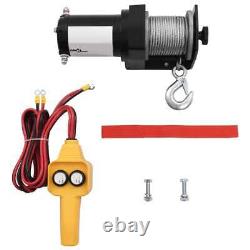 Electric Winch 12V Wire Remote Control Vehicle Car Recovery Capacity 907KG