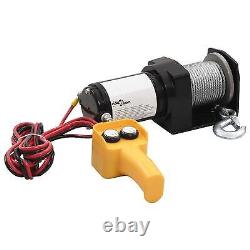 Electric Winch 12V Wire Remote Control Vehicle Car Recovery Capacity 907KG