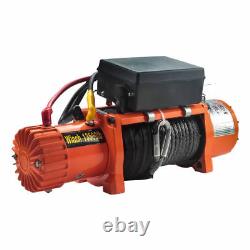 Electric Winch 12v 13500lbs Synthetic Rope Fairlead Remote Control 4x4 Trailer