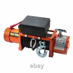 Electric Winch 12v 13500lbs Synthetic Rope Fairlead Remote Control 4x4 Trailer