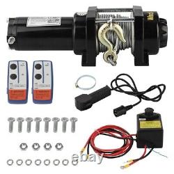 Electric Winch 12v 4500lbs Synthetic Dyneema Rope Fairlead Remote Control New
