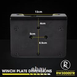 Electric Winch 3000lbs 12v RocwooD Steel Heavy Duty Fairlead Remote Control