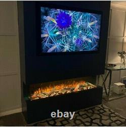 Electric fire 1500mm (60)wide -1/2 or 3sided glass media wall fires