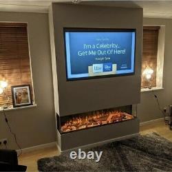 Electric fire SF1500 60wide -1/2 or 3sided glass media wall fires