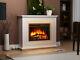 Endeavour Fires Castleton Electric Fireplace In An Off White Mdf Fire Suite