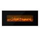 Fireplace Wall Mounted Electric Fire Black Flat Glass With Remote Control Uk