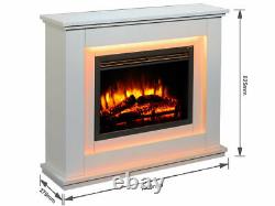 Fires Castleton Electric Fire Inset Fireplace Heater + Remote Control 7 Colour