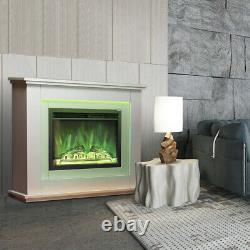 Fires Castleton Electric Fire Inset Fireplace Heater + Remote Control 7 Colour