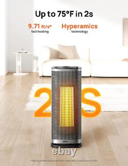 Free Standing Home Electric Fan Heater With Thermostat, Remote Control & Timer
