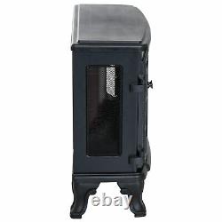 Freestanding Electric Fireplace Heater with LED Flame Effect Remote Control