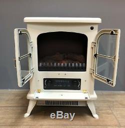 Galleon Fires, AGENA, Electric Stove, LED FLAME, Remote Control, TIMER- Cream