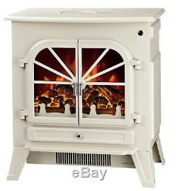 Galleon Fires Orion Electric Stove with Remote Control Electric Fire Cream